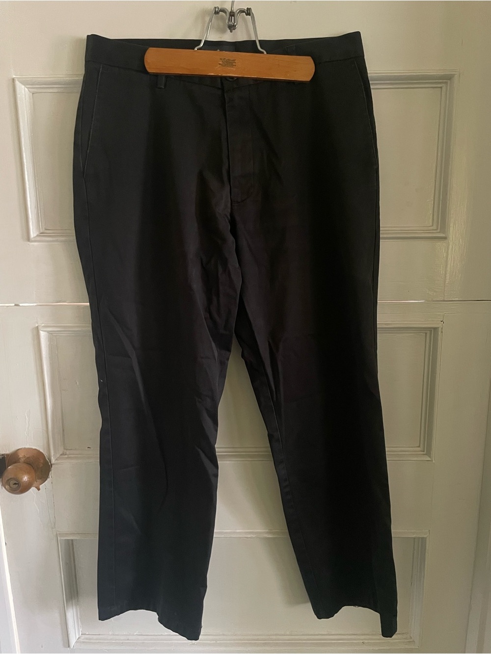 Dockers Black Straight-Leg Dress Pants